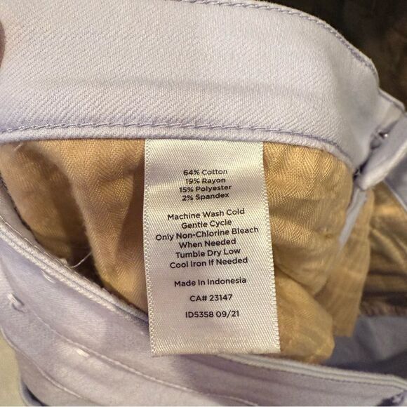 Talbots Lilac Ankle Cropped Jeans with Straight Leg size 12 - Picture 5 of 5